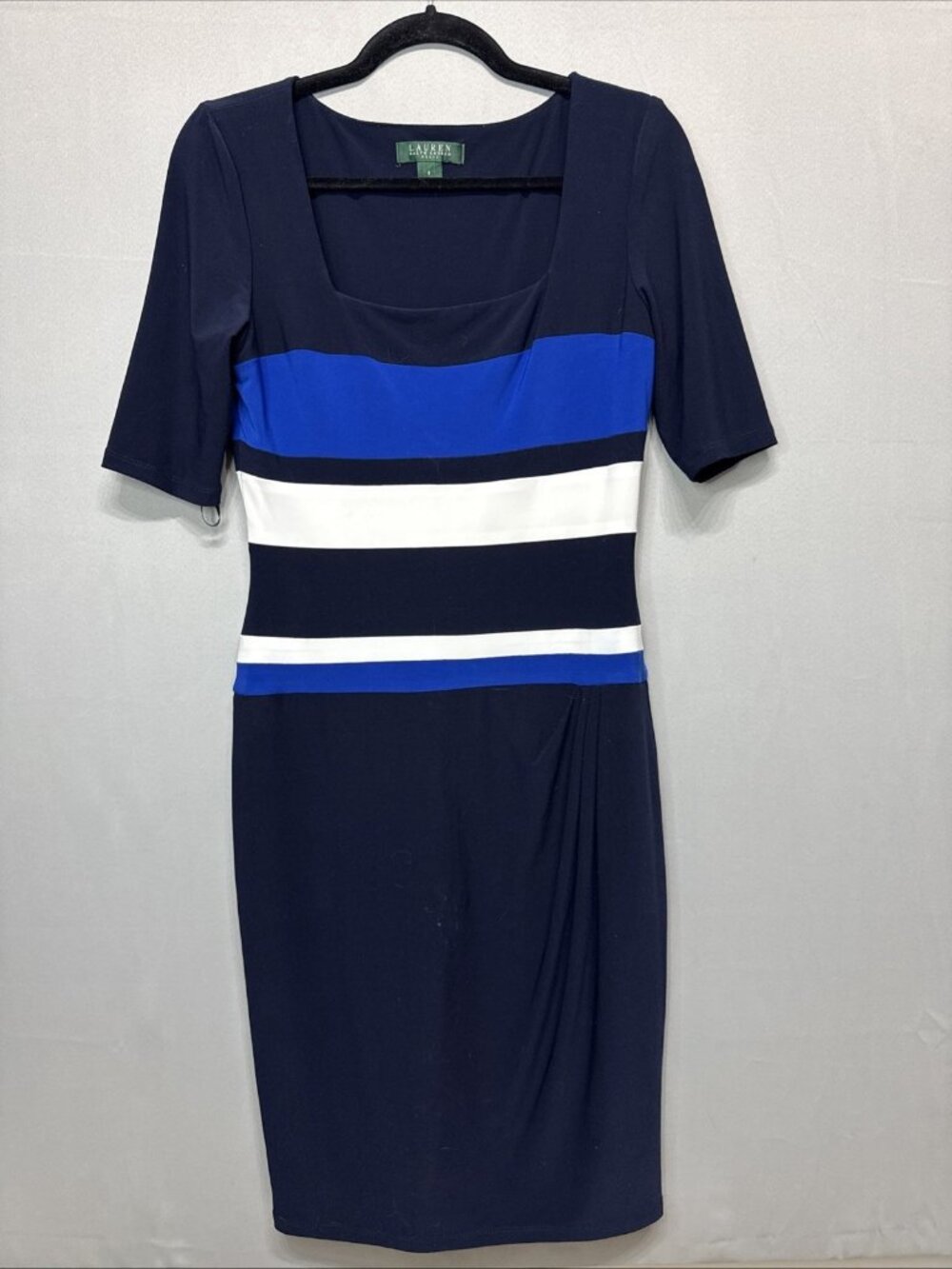 LAUREN Ralph Lauren - Navy /Blue/White Colorblock Dress - Size 6